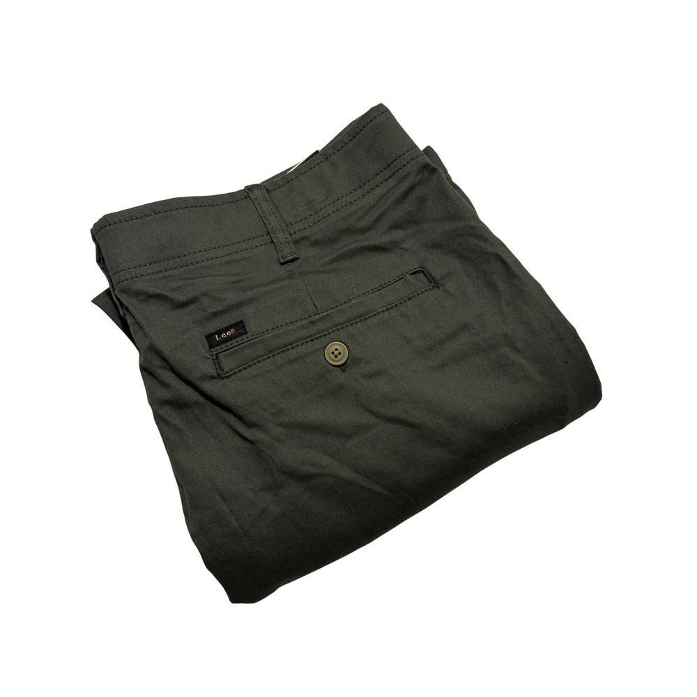 Lee Mens Slim Straight Active Stretch Chino Pants Static Grey 38x30 NEW